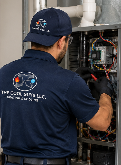 Technician Performing HVAC Repair Service on a Unit